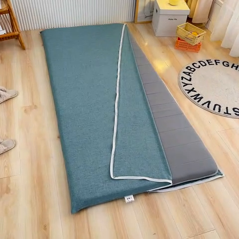 91家纺网 家纺一手货源 找家纺 凌云家纺 2025年新款彩棉床垫套 深秋青