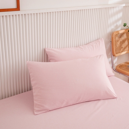 91家纺网 家纺一手货源 找家纺 （总）凌云家纺 2025新款纯色亲肤彩棉枕套