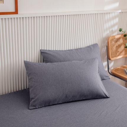 91家纺网 家纺一手货源 找家纺 凌云家纺 2025新款彩棉枕套 沉稳灰