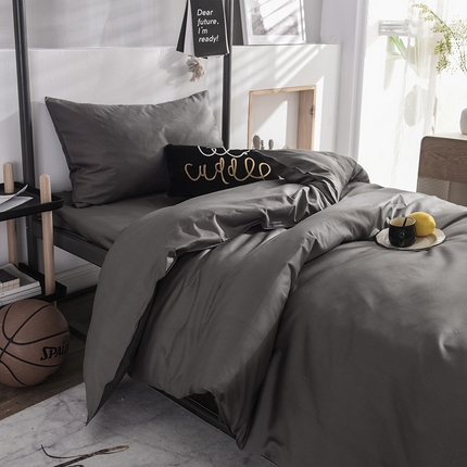 91家纺网 家纺一手货源 找家纺 （总）恩和家纺 全棉学生三件套纯色简约天蓝色纯棉学生宿舍套件