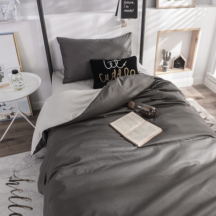 91家纺网 家纺一手货源 找家纺 （总）恩和家纺 全棉学生三件套纯色简约天蓝色纯棉学生宿舍套件