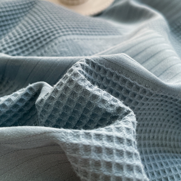 91家纺网 家纺一手货源 找家纺 玛奇朵 2023新品60S华夫格提花系带款-迪欧雅系列 迪欧雅-麦兰