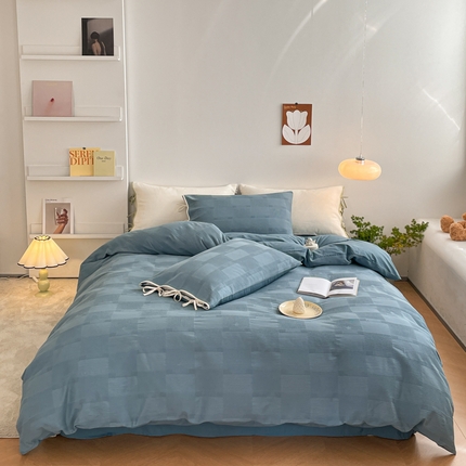 91家纺网 家纺一手货源 找家纺 玛奇朵 2023新品60S华夫格提花系带款-迪欧雅系列 迪欧雅-麦兰