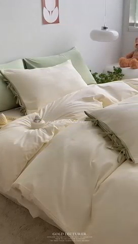 91家纺网 家纺一手货源 找家纺 玛奇朵 2023新品60S华夫格提花系带款-迪欧雅系列 迪欧雅-奶油白