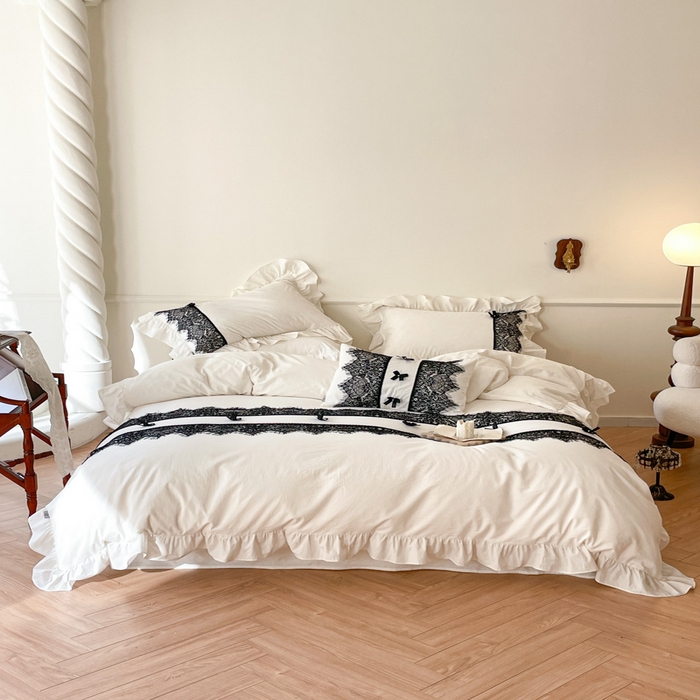 91家纺网 家纺一手货源 找家纺 玛奇朵 2023新品全棉有氧纱水洗棉-黛西系列 白