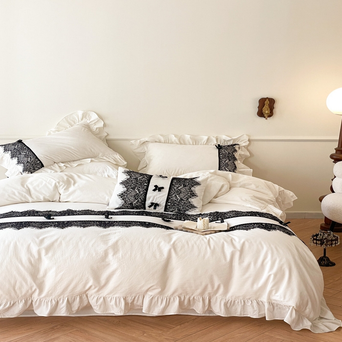 91家纺网 家纺一手货源 找家纺 玛奇朵 2023新品全棉有氧纱水洗棉-黛西系列 白