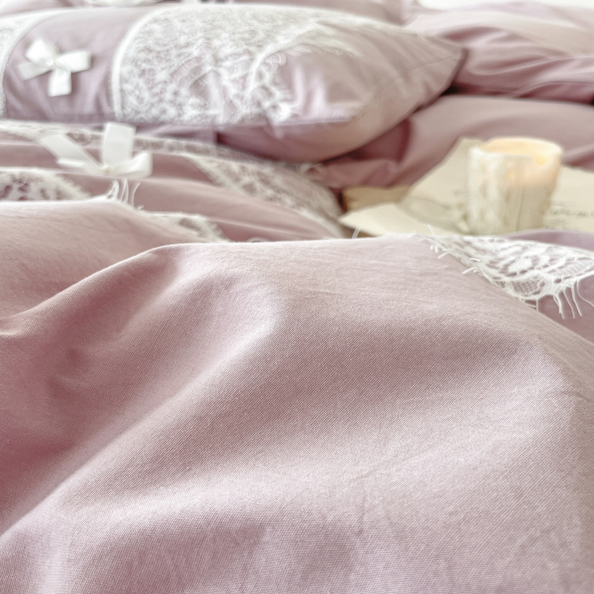 91家纺网 家纺一手货源 找家纺 玛奇朵 2023新品全棉有氧纱水洗棉-黛西系列 紫