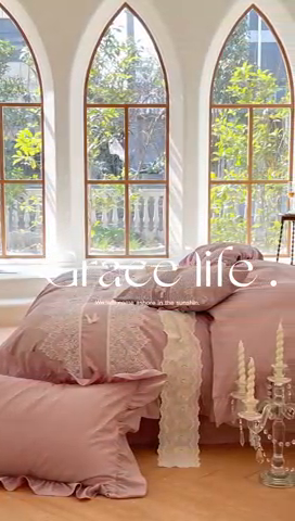 91家纺网 家纺一手货源 找家纺 玛奇朵 2023新品全棉有氧纱水洗棉-黛西系列 紫