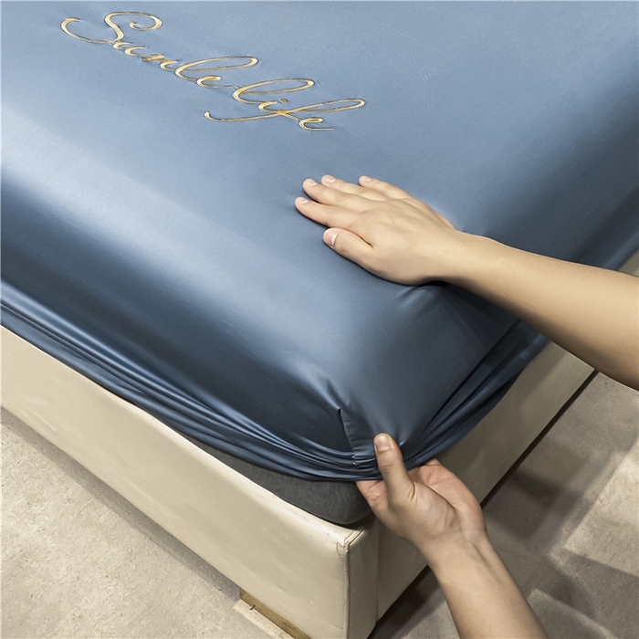 91家纺网 家纺一手货源 找家纺 （总）古吉梦2024新款S刺绣A类抗菌防螨-冰丝床笠三件套