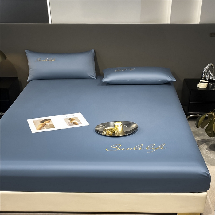 91家纺网 家纺一手货源 找家纺 （总）古吉梦2024新款S刺绣A类抗菌防螨-冰丝床笠三件套