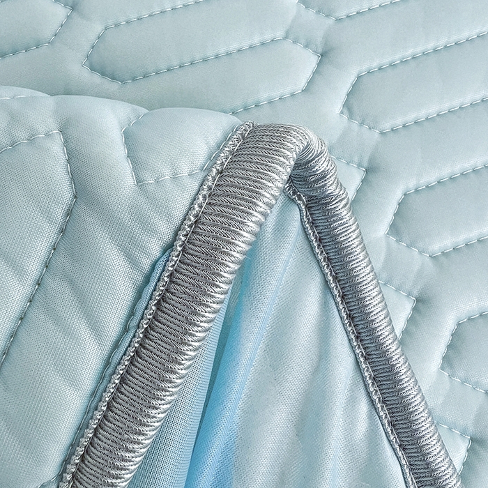 91家纺网 家纺一手货源 找家纺 民新家纺 2023新款乳胶凉席床笠款 天空蓝