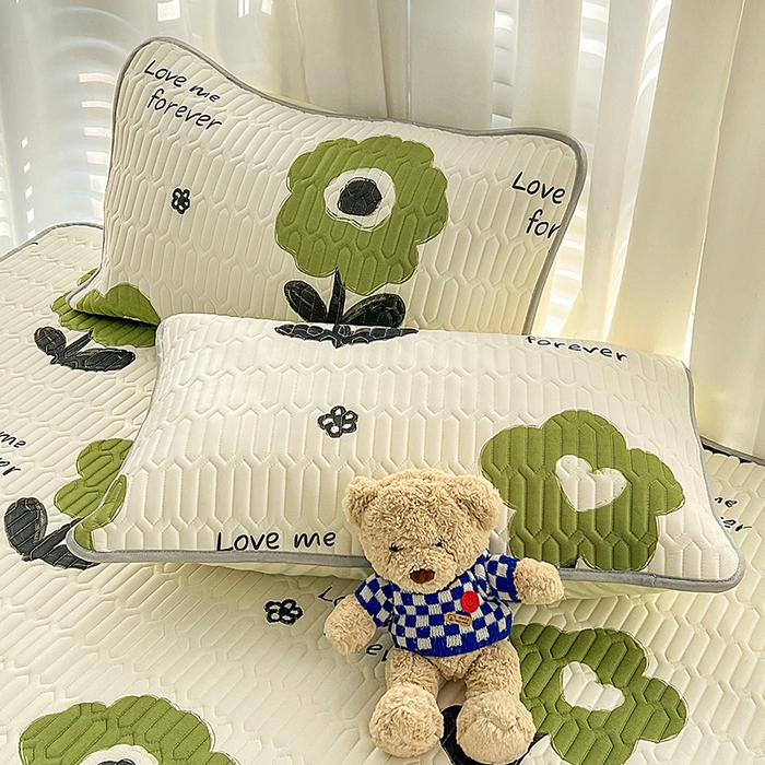 91家纺网 家纺一手货源 找家纺 民新家纺 2023新款乳胶凉席床笠款 幸运花