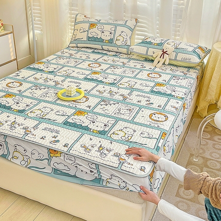 民新家纺 2023新款乳胶凉席床笠款 浪漫假日