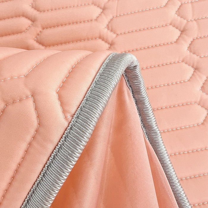 91家纺网 家纺一手货源 找家纺 民新家纺 2023新款乳胶凉席床笠款 粉玉色