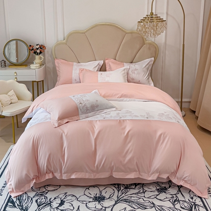 91家纺网 家纺一手货源 找家纺 （总）芯贝儿2024款法式轻奢云锦m磨毛刺绣长绒m绣花四件套