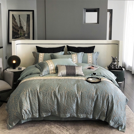 91家纺网 家纺一手货源 找家纺 （总）雪夫人  2023年 罗浮宫印象100支高精密浮雕四件套