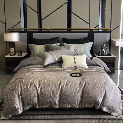 91家纺网 家纺一手货源 找家纺 （总）雪夫人  2023年 罗浮宫印象100支高精密浮雕四件套