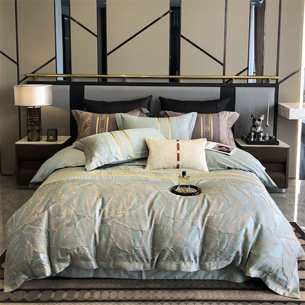 91家纺网 家纺一手货源 找家纺 （总）雪夫人  2023年 罗浮宫印象100支高精密浮雕四件套