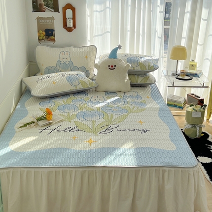 91家纺网 家纺一手货源 找家纺 慕尚家纺 2025新款乳胶大版席 蓝斯兔