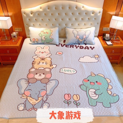 91家纺网 家纺一手货源 找家纺 （总）美丽折家纺 2025新款大版卡通乳胶凉席