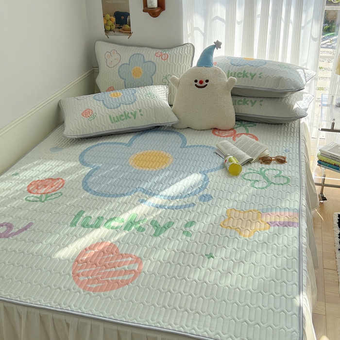 91家纺网 家纺一手货源 找家纺 慕尚家纺 2025新款乳胶大版席 幸运心