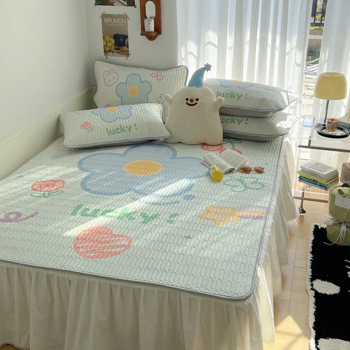 91家纺网 家纺一手货源 找家纺 慕尚家纺 2025新款乳胶大版席 幸运心