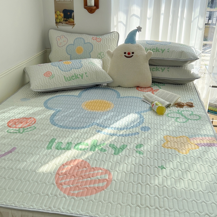 91家纺网 家纺一手货源 找家纺 慕尚家纺 2025新款乳胶大版席 幸运心