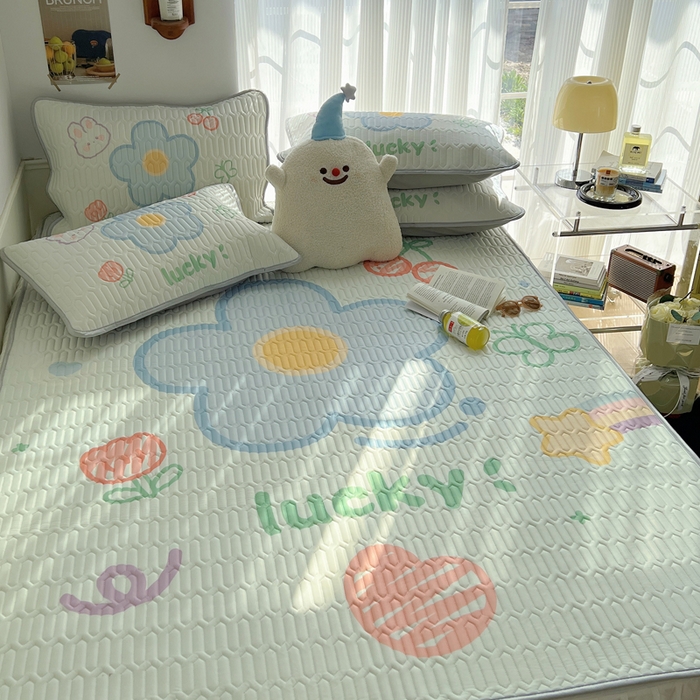 91家纺网 家纺一手货源 找家纺 慕尚家纺 2025新款乳胶大版席 幸运心