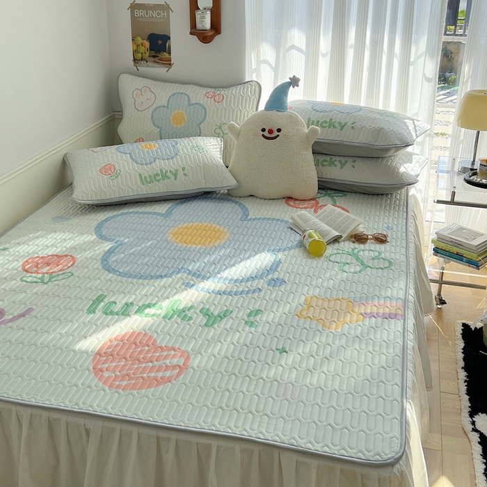 91家纺网 家纺一手货源 找家纺 慕尚家纺 2025新款乳胶大版席 幸运心