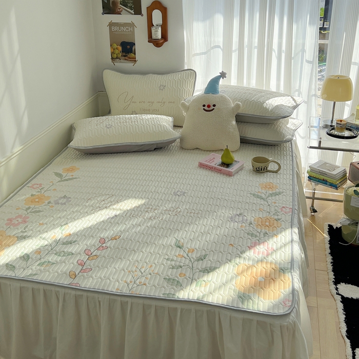 91家纺网 家纺一手货源 找家纺 慕尚家纺 2025新款乳胶大版席 清新花束