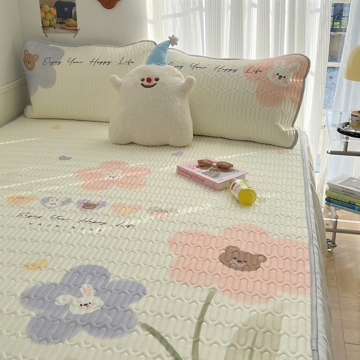 91家纺网 家纺一手货源 找家纺 慕尚家纺 2025新款乳胶大版席 笨笨熊