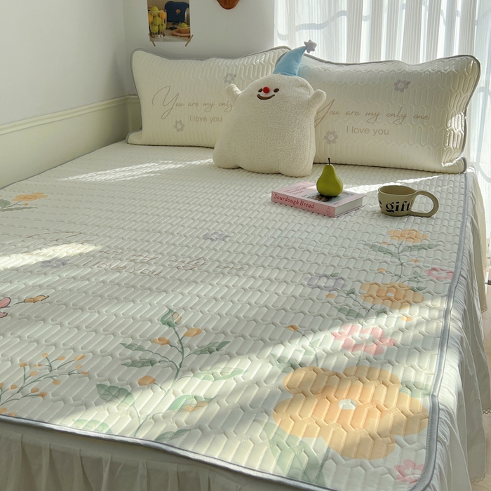 91家纺网 家纺一手货源 找家纺 慕尚家纺 2025新款乳胶大版席 清新花束