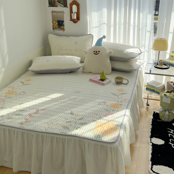 91家纺网 家纺一手货源 找家纺 慕尚家纺 2025新款乳胶大版席 清新花束