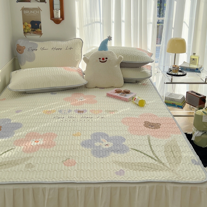 91家纺网 家纺一手货源 找家纺 慕尚家纺 2025新款乳胶大版席 笨笨熊