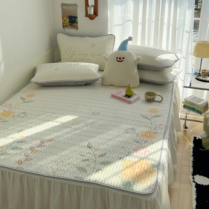 91家纺网 家纺一手货源 找家纺 慕尚家纺 2025新款乳胶大版席 清新花束