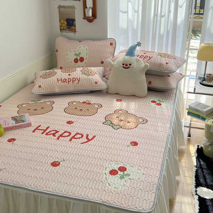 91家纺网 家纺一手货源 找家纺 慕尚家纺 2025新款乳胶大版席 维尼小熊