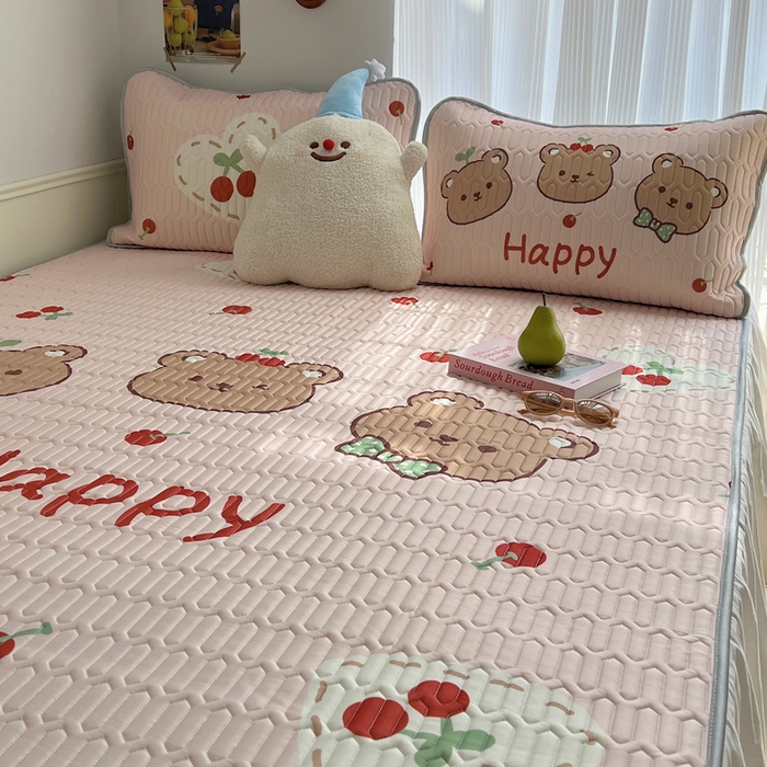 91家纺网 家纺一手货源 找家纺 慕尚家纺 2025新款乳胶大版席 维尼小熊