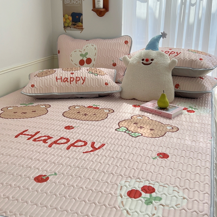 91家纺网 家纺一手货源 找家纺 慕尚家纺 2025新款乳胶大版席 维尼小熊