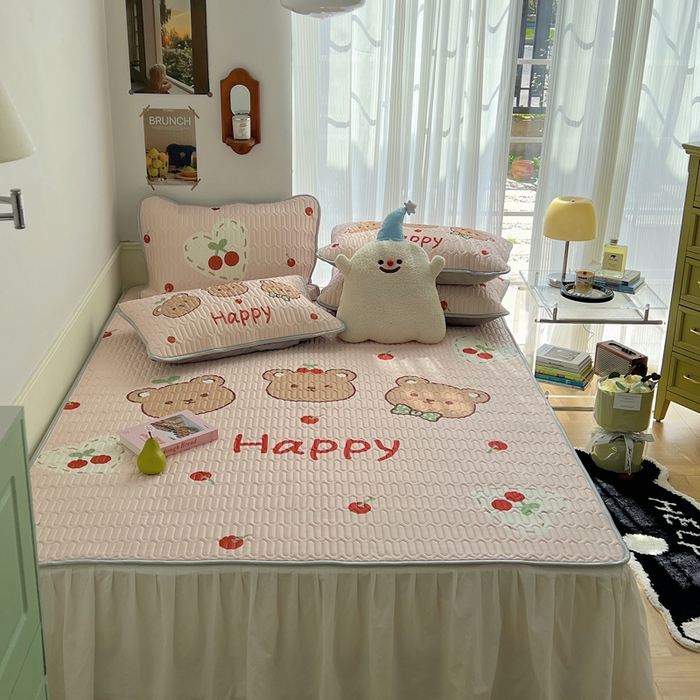 91家纺网 家纺一手货源 找家纺 慕尚家纺 2025新款乳胶大版席 维尼小熊