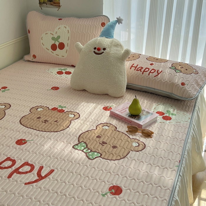 91家纺网 家纺一手货源 找家纺 慕尚家纺 2025新款乳胶大版席 维尼小熊