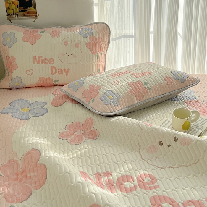 91家纺网 家纺一手货源 找家纺 慕尚家纺 2025新款乳胶大版席 花田小兔