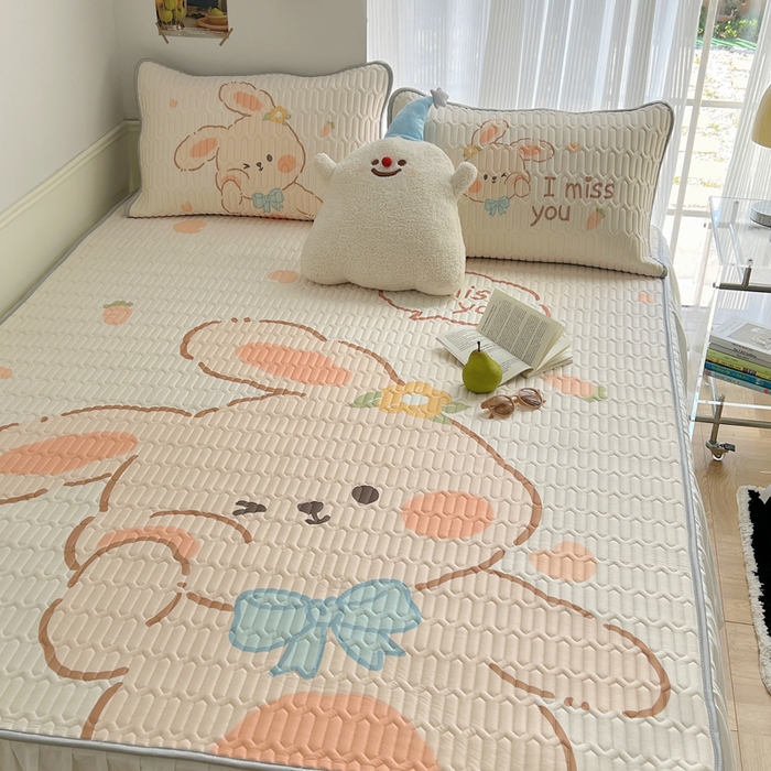 91家纺网 家纺一手货源 找家纺 慕尚家纺 2025新款乳胶大版席 萌兔