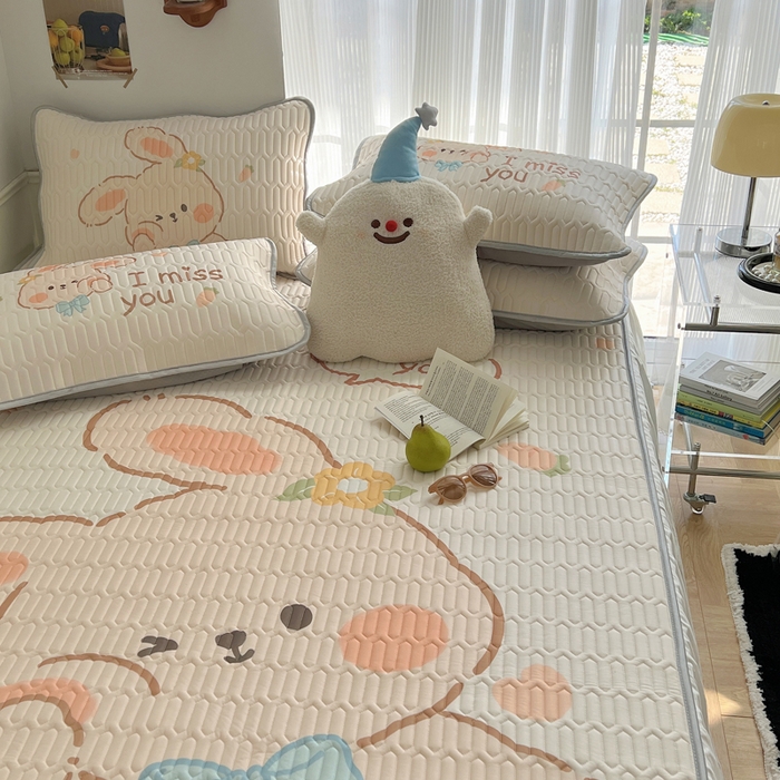 91家纺网 家纺一手货源 找家纺 慕尚家纺 2025新款乳胶大版席 萌兔