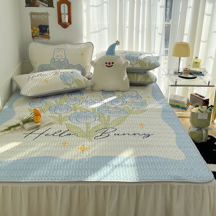 91家纺网 家纺一手货源 找家纺 慕尚家纺 2025新款乳胶大版席 蓝斯兔