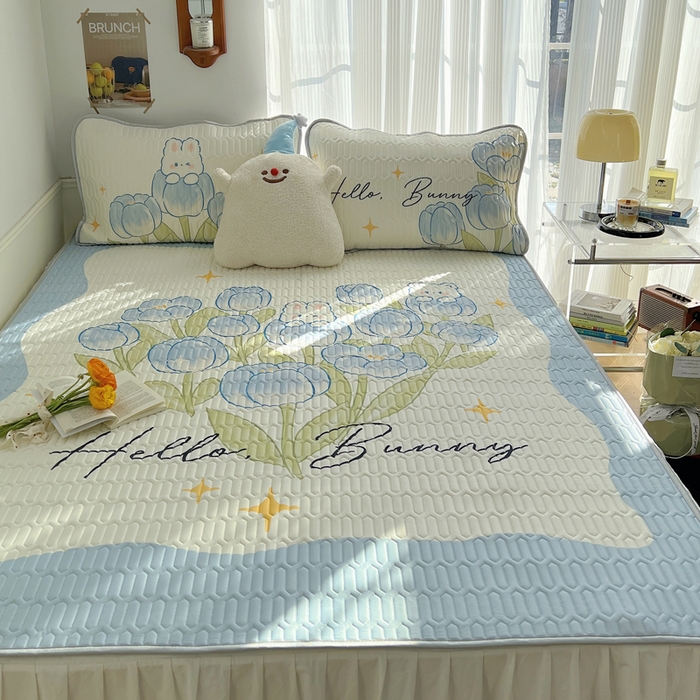 91家纺网 家纺一手货源 找家纺 慕尚家纺 2025新款乳胶大版席 蓝斯兔