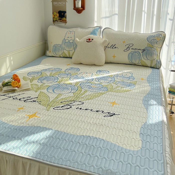 91家纺网 家纺一手货源 找家纺 慕尚家纺 2025新款乳胶大版席 蓝斯兔