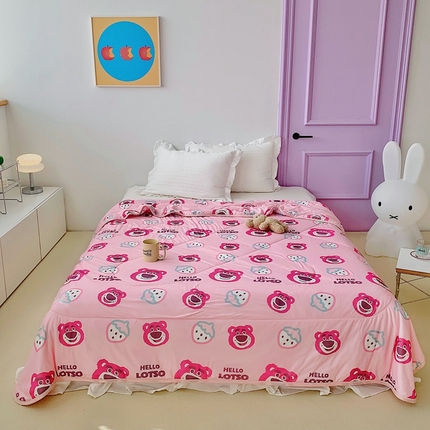 星期八 2023新款迪士尼针织棉夏被 草莓熊