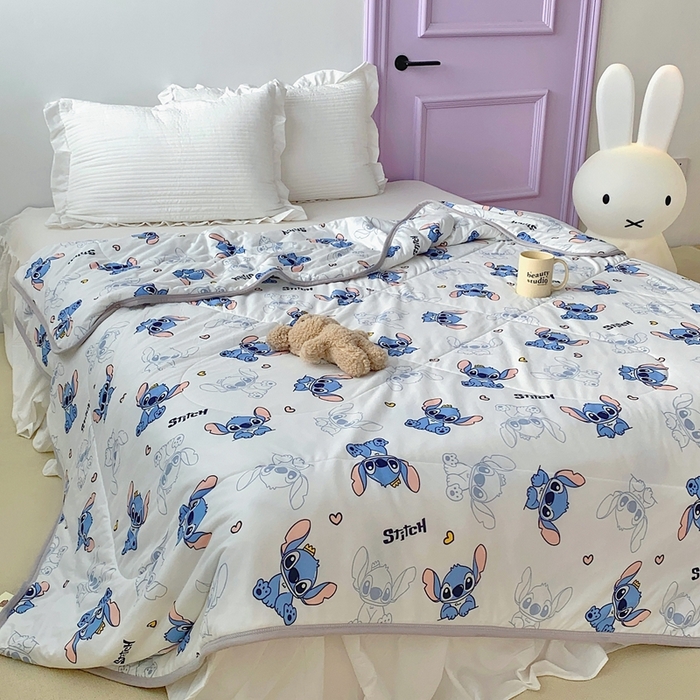 91家纺网 家纺一手货源 找家纺 星期八 2023新款迪士尼针织棉夏被 史迪仔