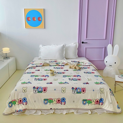 星期八 2023新款迪士尼针织棉夏被 维尼乐园