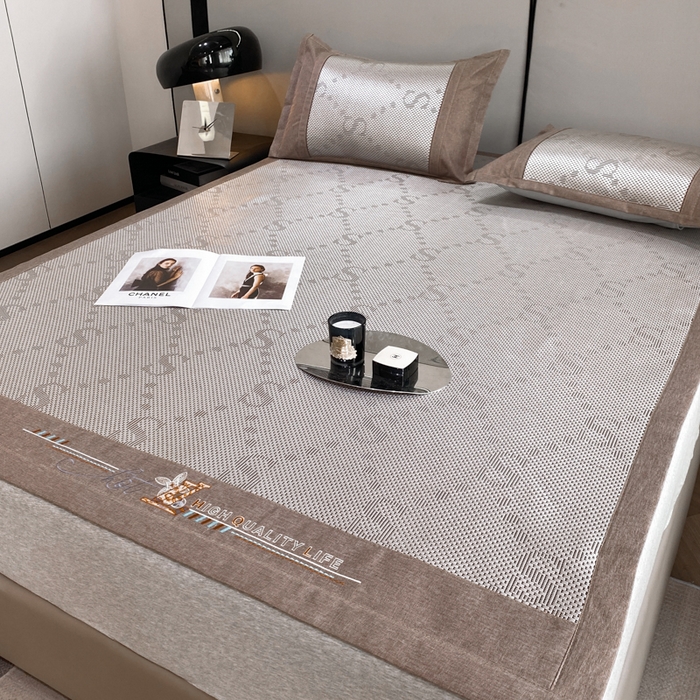 91家纺网 家纺一手货源 找家纺 （总）伊被源 2023新款凉感冰藤席-沁雅、字母、蝶恋花